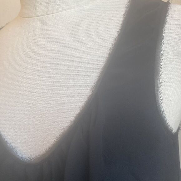 Of Two Minds Deconstructed Silk Ruffle Top size S - Picture 2 of 6